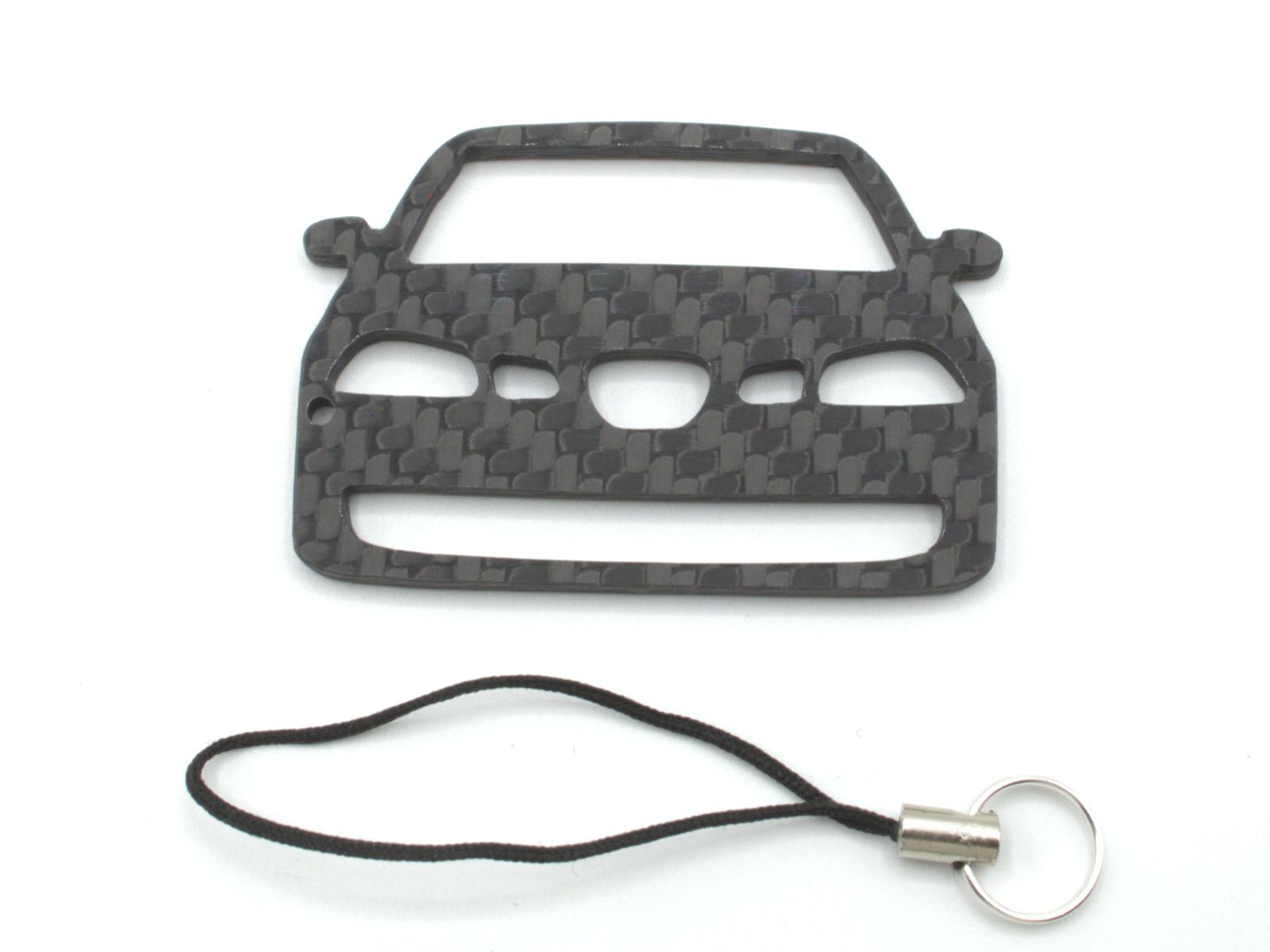 BlackStuff Carbon Fiber Keychain with cord lanyard Compatible with Ibiza MK3 6L FR 2002-2008 CF-833