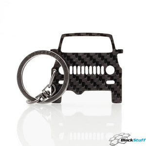 BlackStuff Carbon Fiber Keychain Compatible with Samurai BS-4017