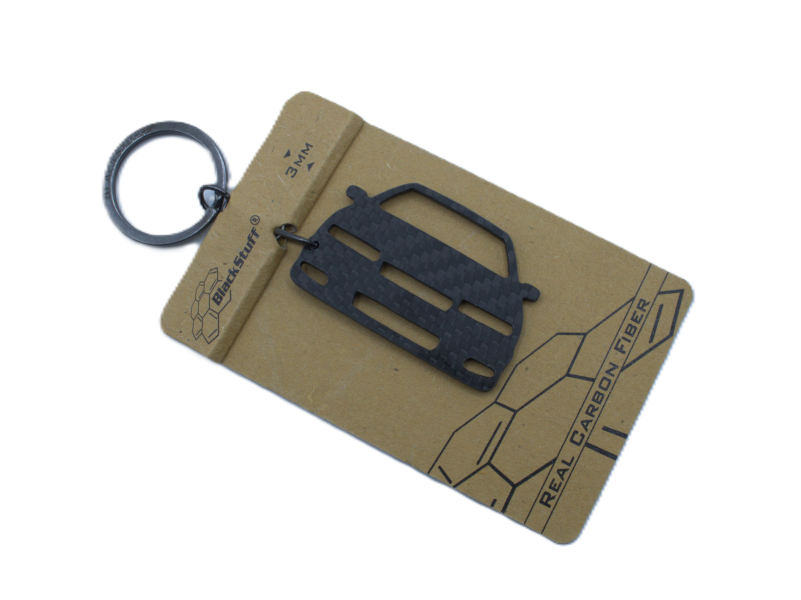 BlackStuff Carbon Fiber Keychain Compatible with Calibra BS-4038