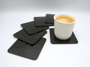 Coaster Set 100% Genuine Carbon Fiber