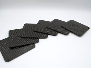 Coaster Set 100% Genuine Carbon Fiber