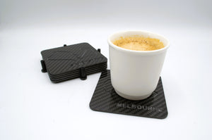 Coaster Set 100% Genuine Carbon Fiber