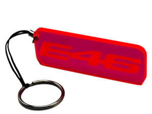 E46 3 Serie 316 318 320 323 325 328 330 335 Logo Neon Acrylic Keychain