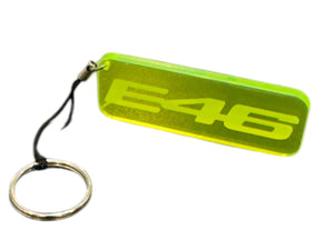 E46 3 Serie 316 318 320 323 325 328 330 335 Logo Neon Acrylic Keychain