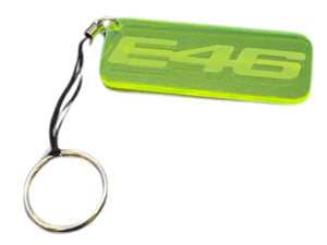 E46 3 Serie 316 318 320 323 325 328 330 335 Logo Neon Acrylic Keychain