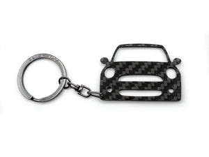 BlackStuff Carbon Fiber Keychain Keyring Ring Holder Compatible with Cooper S R56 R57 2006-2013 BS-101