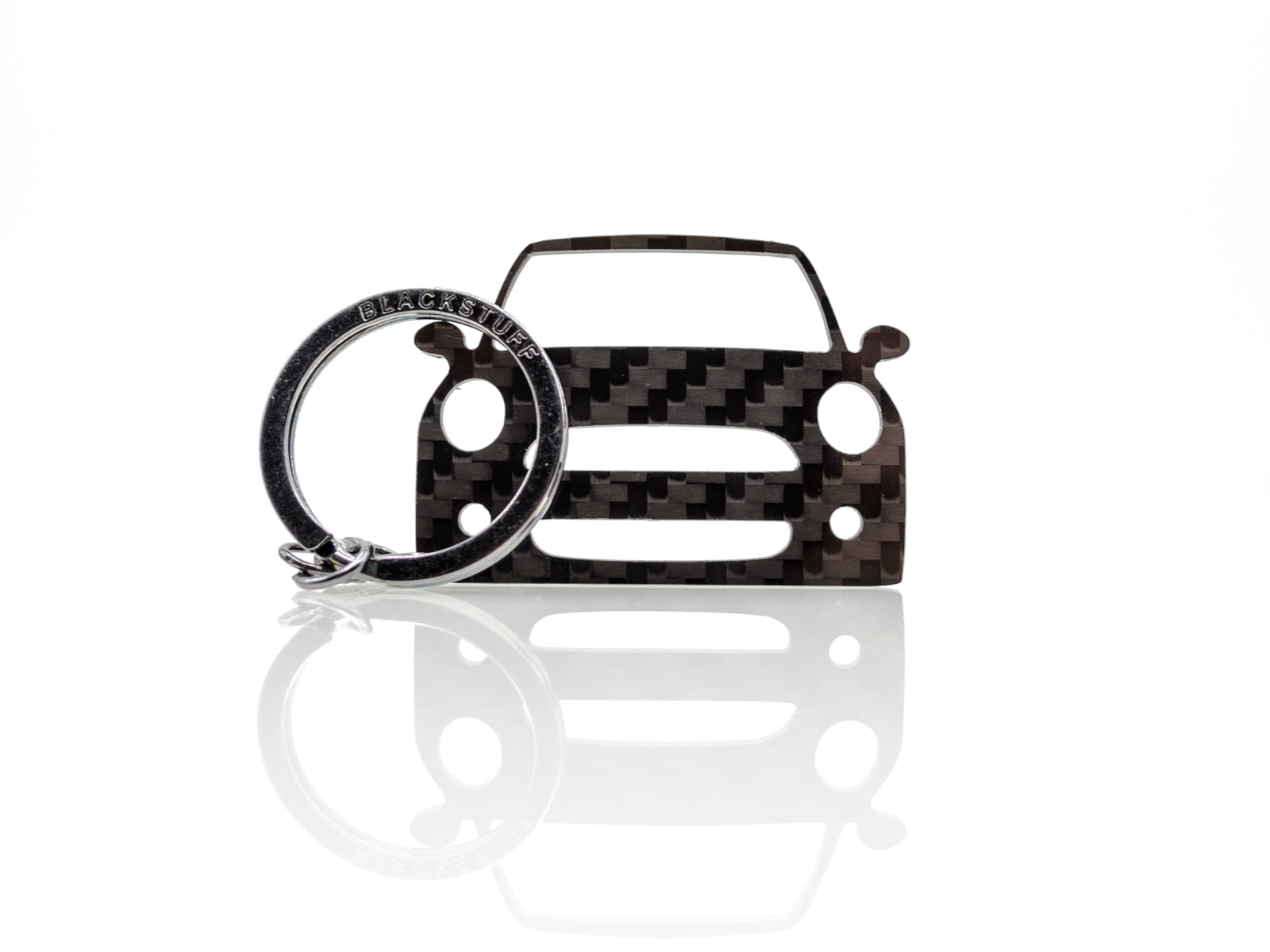 BlackStuff Carbon Fiber Keychain Keyring Ring Holder Compatible with Cooper S R56 R57 2006-2013 BS-101