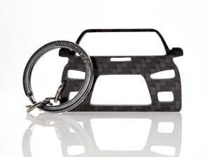 BlackStuff Carbon Fiber Keychain Keyring Ring Holder Compatible with Lancer Evo 10 BS-103