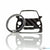 BlackStuff Carbon Fiber Keychain Keyring Ring Holder Compatible with 500 Abarth BS-104