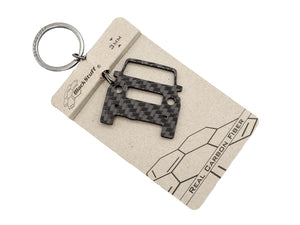 BlackStuff Carbon Fiber Keychain Keyring Ring Holder Compatible with G-Class BS-105