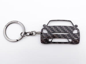 BlackStuff Carbon Fiber Keychain Keyring Ring Holder Compatible with GT-R R35 BS-106