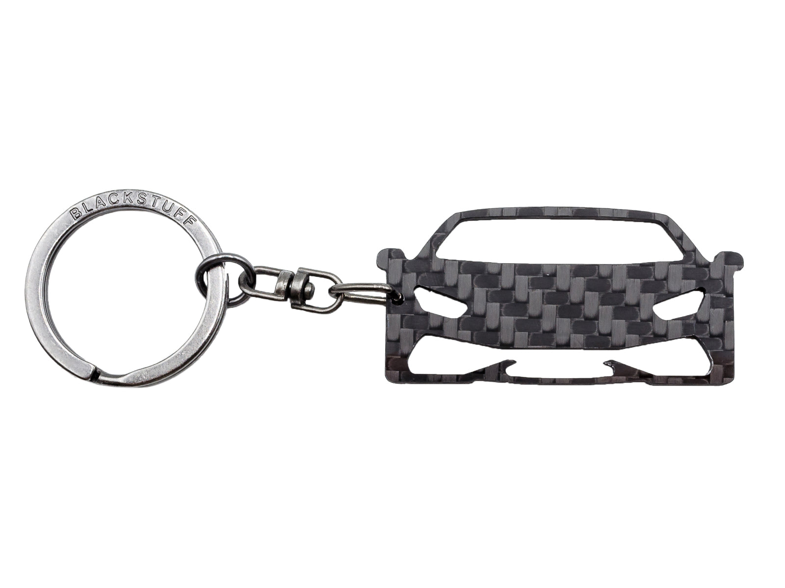 BlackStuff Carbon Fiber Keychain Keyring Ring Holder Compatible with Huracan BS-108