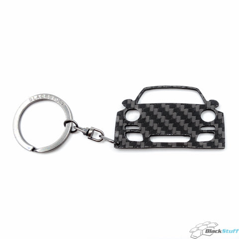 BlackStuff Carbon Fiber Keychain Keyring Ring Holder Compatible with 997 Carrera Targa Turbo 911 2012-2014 BS-111