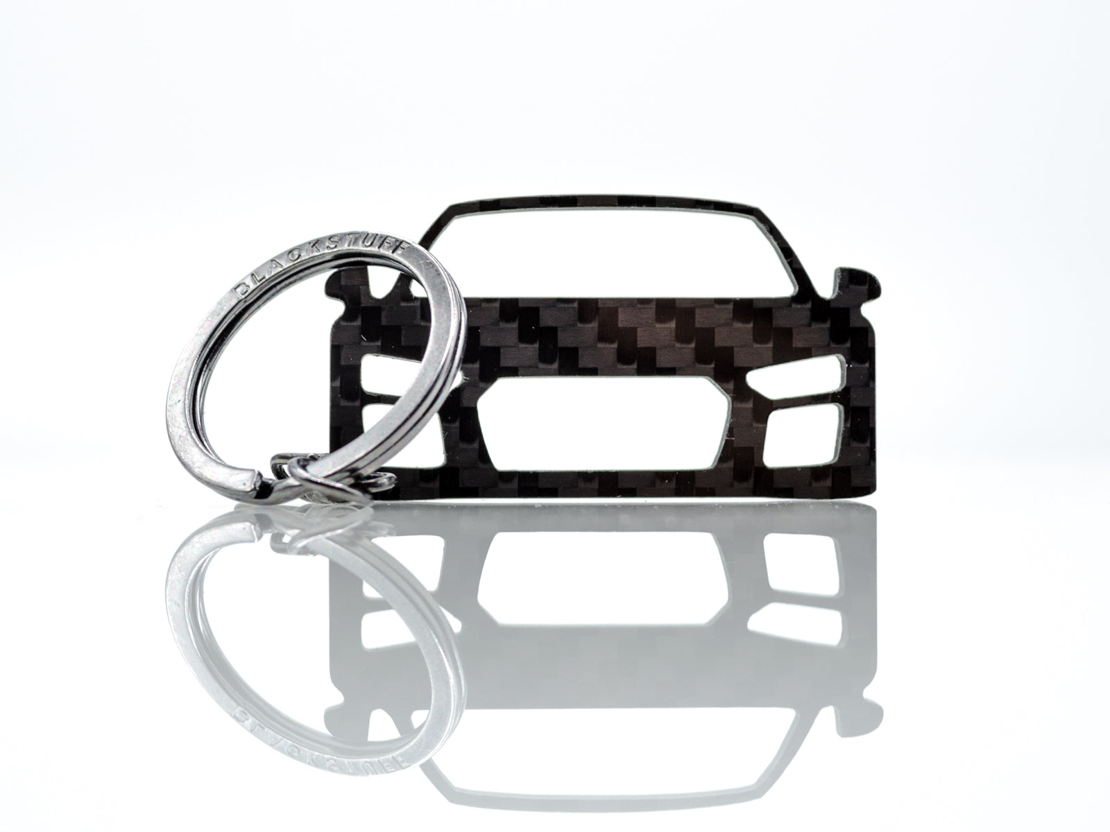 BlackStuff Carbon Fiber Keychain Keyring Ring Holder Compatible with R8 2015-2019 BS-112