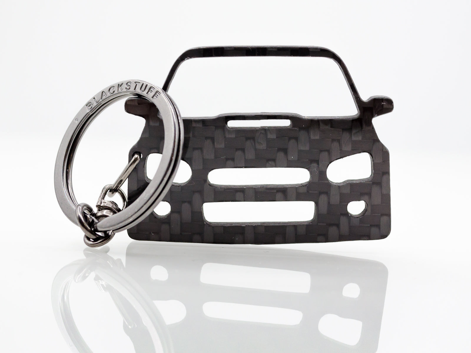 BlackStuff Carbon Fiber Keychain Keyring Ring Holder Compatible with Impreza GD BlobEye 2003-2005 BS-121