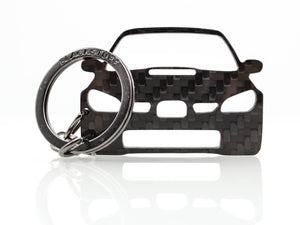 BlackStuff Carbon Fiber Keychain Keyring Ring Holder Compatible with Impreza GD HawkEye 2005-2007 BS-122