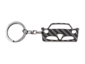 BlackStuff Carbon Fiber Keychain Keyring Ring Holder Compatible with Alfa 4C BS-126