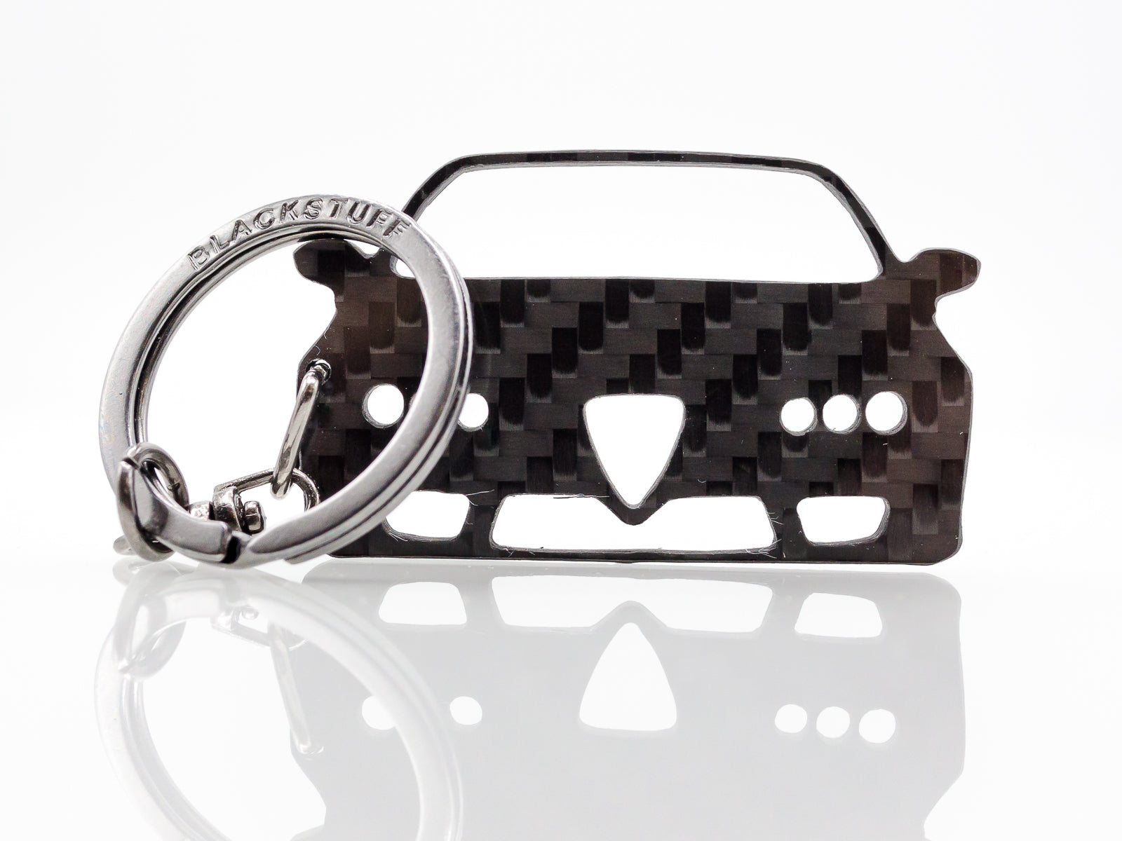 BlackStuff Carbon Fiber Keychain Keyring Ring Holder Compatible with Brera BS-128