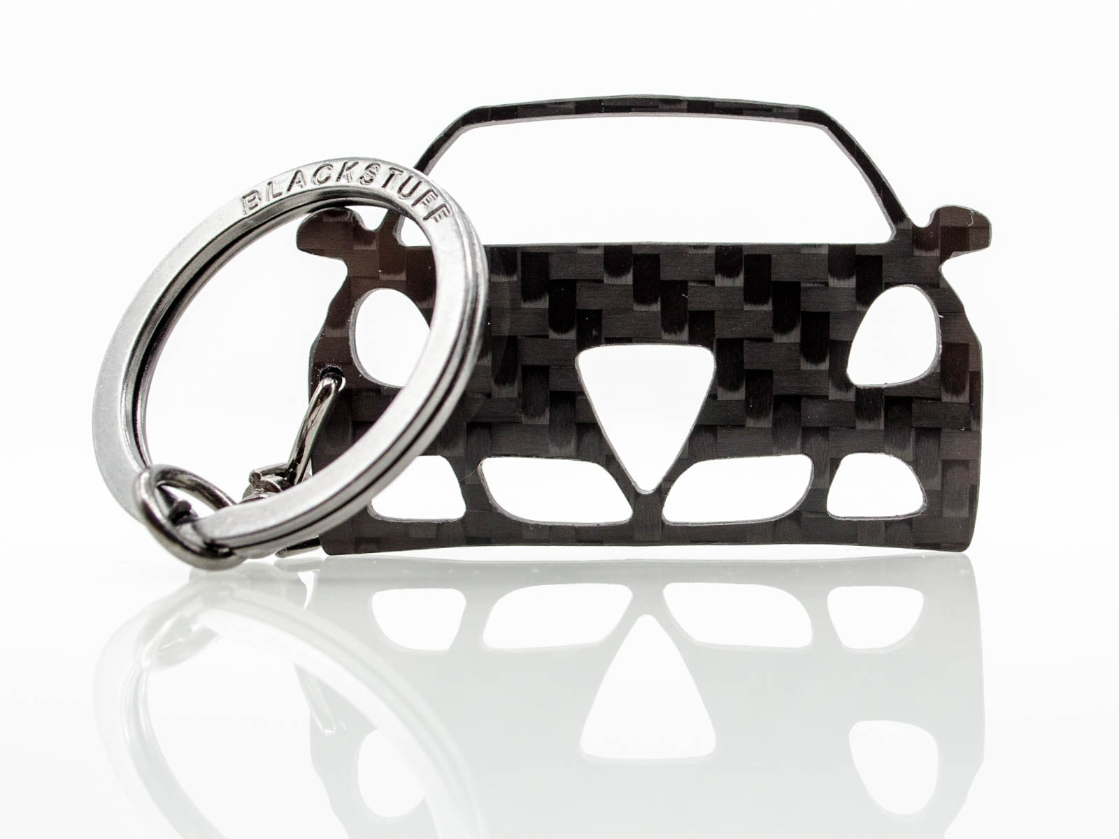 BlackStuff Carbon Fiber Keychain Keyring Ring Holder Compatible with Giulietta BS-130