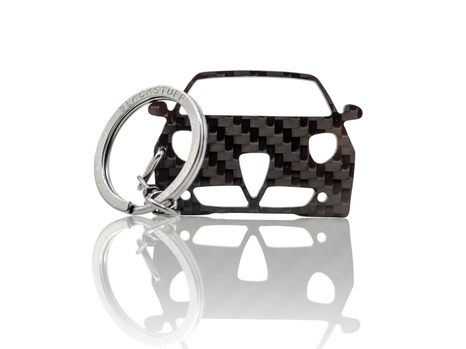 BlackStuff Carbon Fiber Keychain Keyring Ring Holder Compatible with Mito BS-132