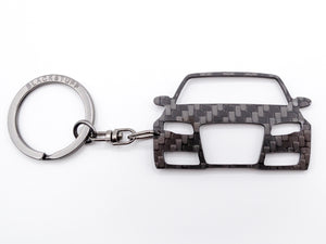 BlackStuff Carbon Fiber Keychain Keyring Ring Holder Compatible with A4 S4 RS4 B7 8E 2004-2009 BS-138