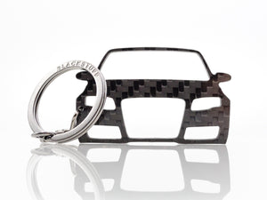 BlackStuff Carbon Fiber Keychain Keyring Ring Holder Compatible with A4 S4 RS4 B7 8E 2004-2009 BS-138