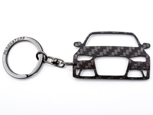 BlackStuff Carbon Fiber Keychain Keyring Ring Holder Compatible with A4 S4 RS4 B8 8K Facelift 2012-2016 BS-139