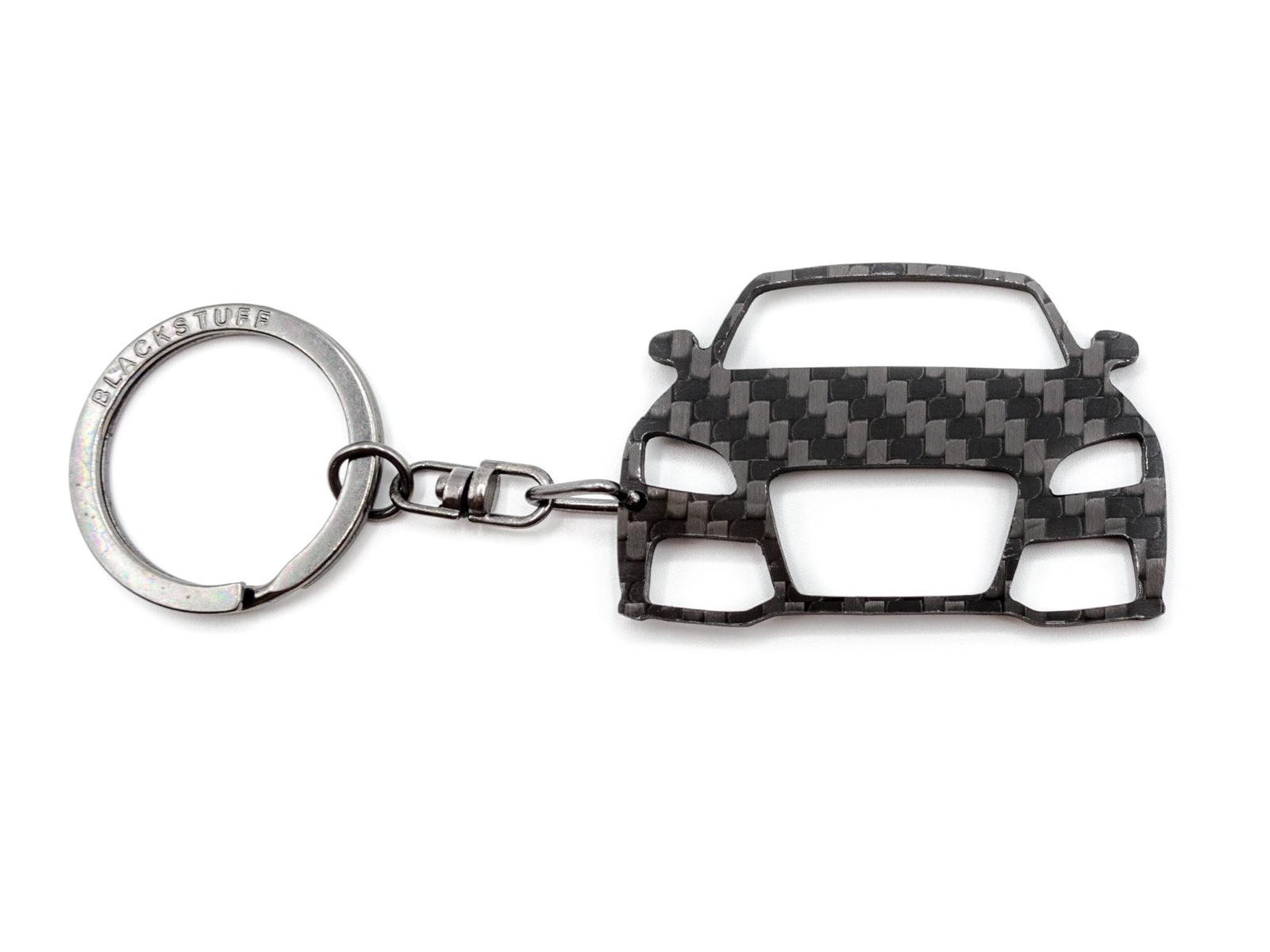 BlackStuff Carbon Fiber Keychain Keyring Ring Holder Compatible with TT MK2 8J 2006-2014 BS-143