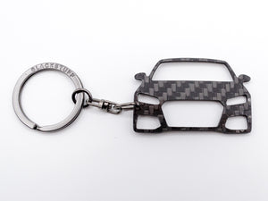 BlackStuff Carbon Fiber Keychain Keyring Ring Holder Compatible with TT MK3 FV 8S 2014-2018 BS-144