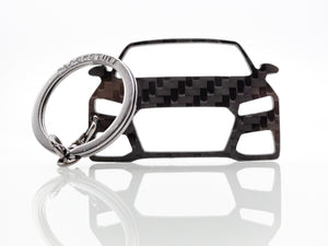 BlackStuff Carbon Fiber Keychain Keyring Ring Holder Compatible with TT MK3 FV 8S 2014-2018 BS-144