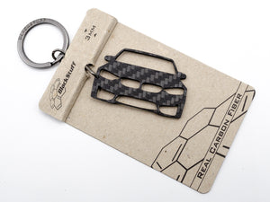 BlackStuff Carbon Fiber Keychain Keyring Ring Holder Compatible with F10 F11 5 Series BS-152