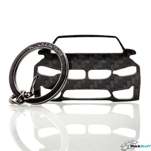 BlackStuff Carbon Fiber Keychain Keyring Ring Holder Compatible with M3 M4 F80 F81 F82 F83 BS-150