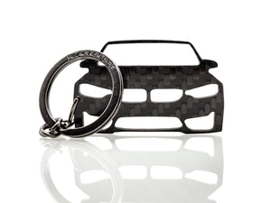 BlackStuff Carbon Fiber Keychain Keyring Ring Holder Compatible with F10 F11 5 Series BS-152