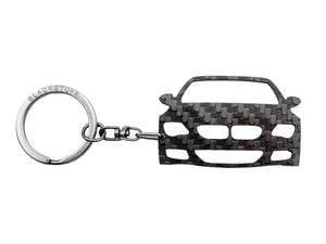 BlackStuff Carbon Fiber Keychain Keyring Ring Holder Compatible with E62 E63 6 Series 630 630i 635 645 650 BS-153