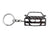 BlackStuff Carbon Fiber Keychain Keyring Ring Holder Compatible with E62 E63 6 Series 630 630i 635 645 650 BS-153