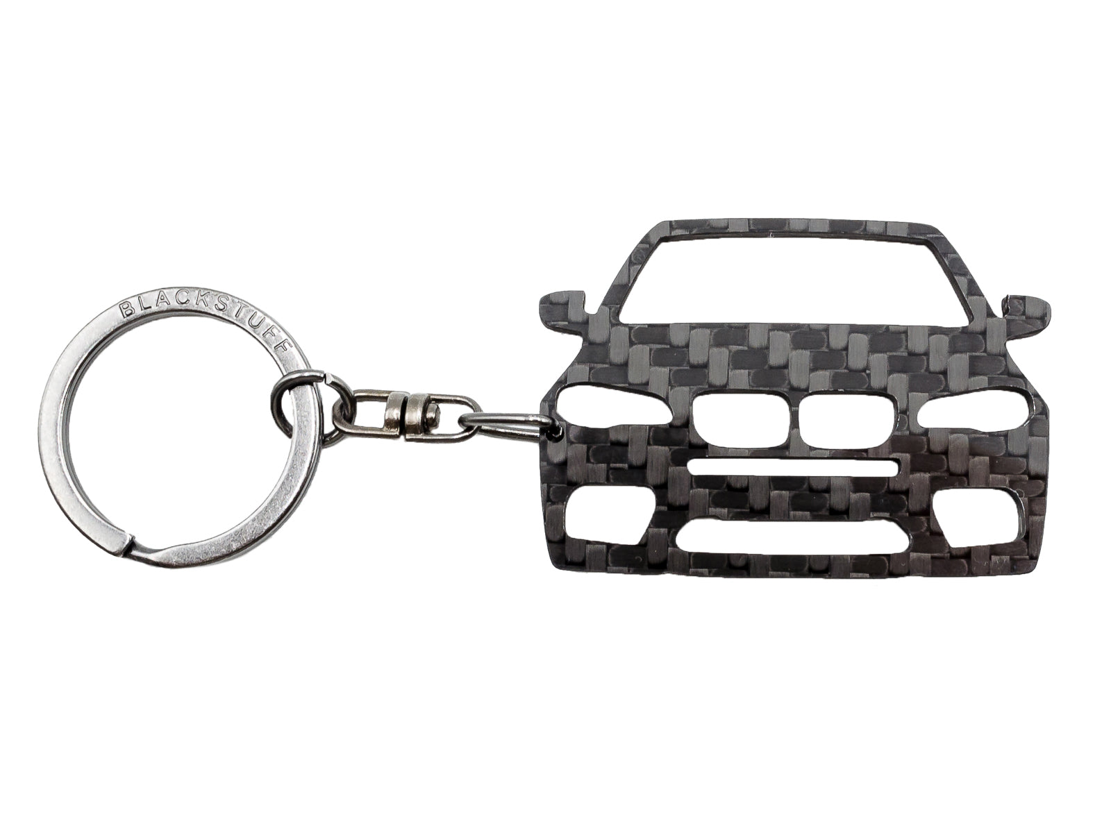 BlackStuff Carbon Fiber Keychain Keyring Ring Holder Compatible with X5 M X6 M E70 E71 BS-155