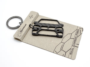 BlackStuff Carbon Fiber Keychain Keyring Ring Holder Compatible with X5 M X6 M F85 F86 F15 F16 BS-156