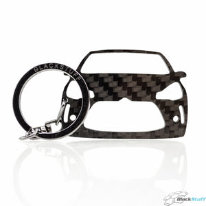 BlackStuff Carbon Fiber Keychain Keyring Ring Holder Compatible with DS3 BS-158