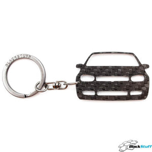 BlackStuff Carbon Fiber Keychain Keyring Ring Holder Compatible with Golf GTI Mk4 1997-2003 BS-163