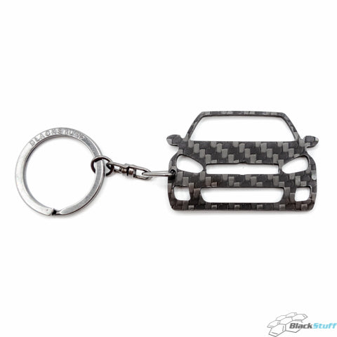 BlackStuff Carbon Fiber Keychain Keyring Ring Holder Compatible with Golf GTI Mk6 2008-2012 BS-165