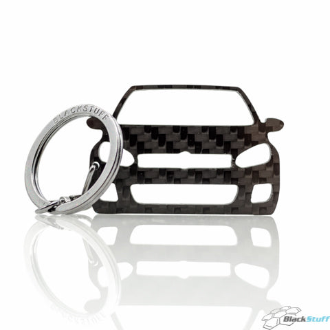 BlackStuff Carbon Fiber Keychain Keyring Ring Holder Compatible with Golf GTI Mk6 2008-2012 BS-165