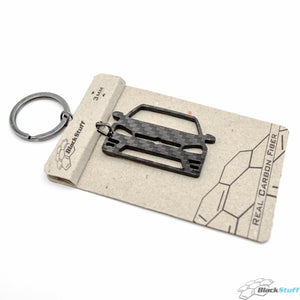 BlackStuff Carbon Fiber Keychain Keyring Ring Holder Compatible with Golf R Mk7 2012-2019 BS-166