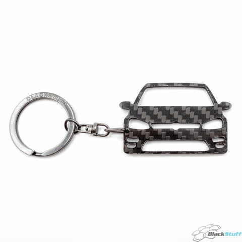 BlackStuff Carbon Fiber Keychain Keyring Ring Holder Compatible with Golf R Mk7 2012-2019 BS-166