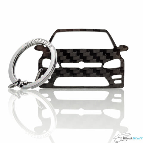 BlackStuff Carbon Fiber Keychain Keyring Ring Holder Compatible with Golf R Mk7 2012-2019 BS-166