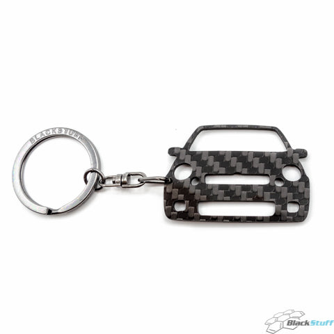 BlackStuff Carbon Fiber Keychain Keyring Ring Holder Compatible