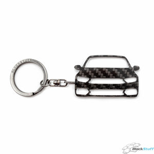 BlackStuff Carbon Fiber Keychain Keyring Ring Holder Compatible with Passat B8 BS-170