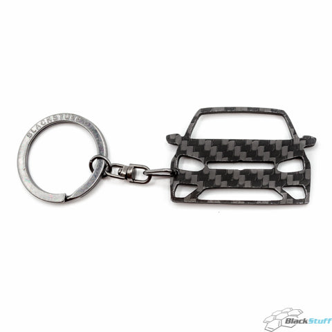 BlackStuff Carbon Fiber Keychain Keyring Ring Holder Compatible with Polo GTI Mk5 2009-2018 BS-173