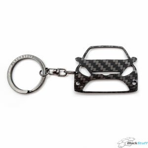 BlackStuff Carbon Fiber Keychain Keyring Ring Holder Compatible with Fiesta MK6 2009-2017 BS-179