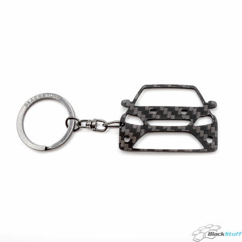 BlackStuff Carbon Fiber Keychain Keyring Ring Holder Compatible with Focus RS MK2 2004-2011 BS-182