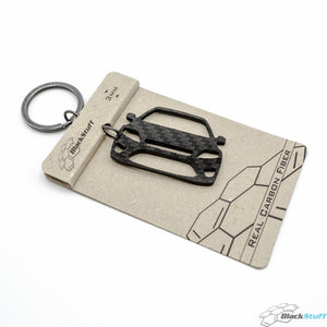 BlackStuff Carbon Fiber Keychain Keyring Ring Holder Compatible with Mondeo MK4 2007-2014 BS-186